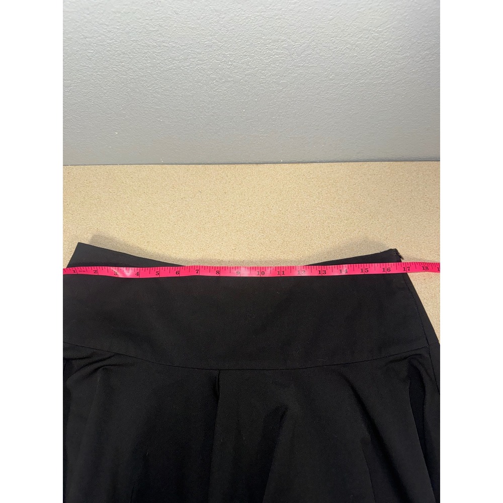 Trina Turk Los Angeles Black Flared A-Line Skirt Side Zip Size 8 - Picture 4 of 5